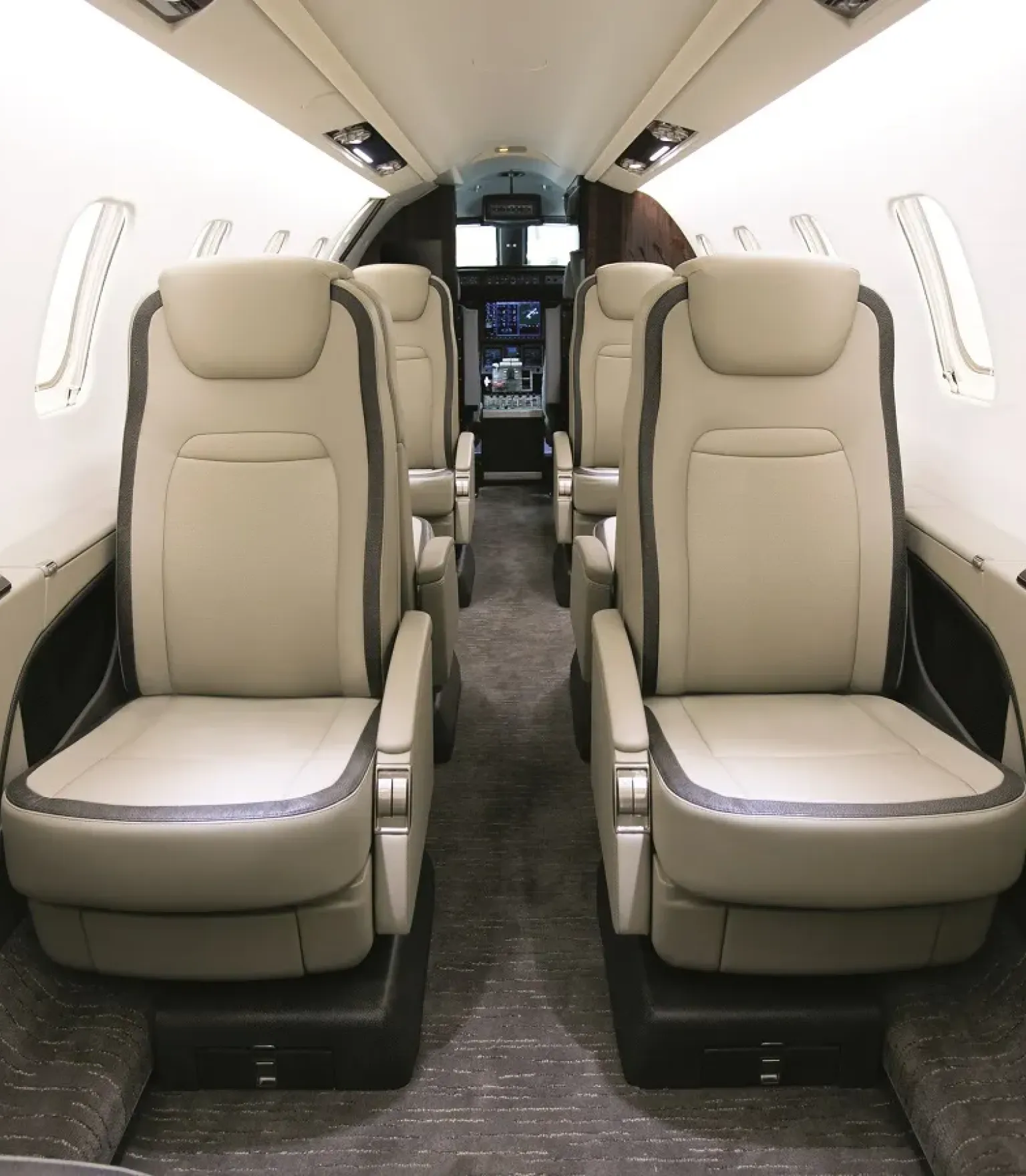 Cabine de l’avion Learjet 75