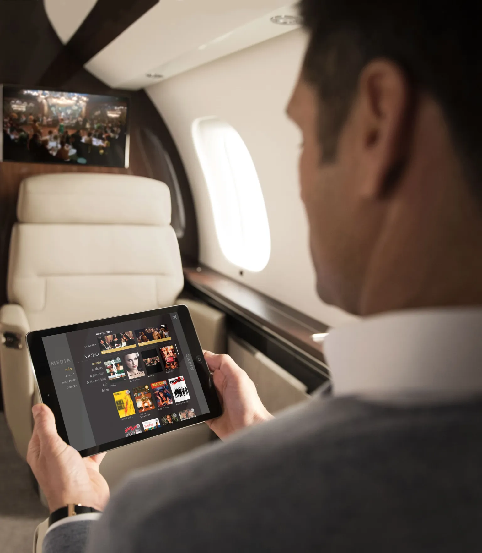 man on Ipad