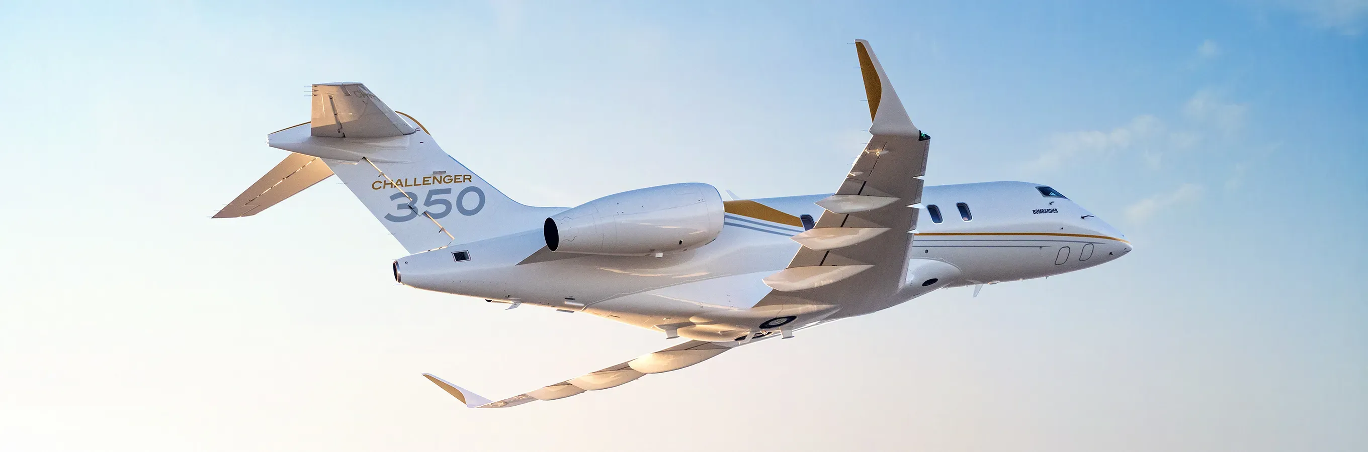 Challenger 350 in flight