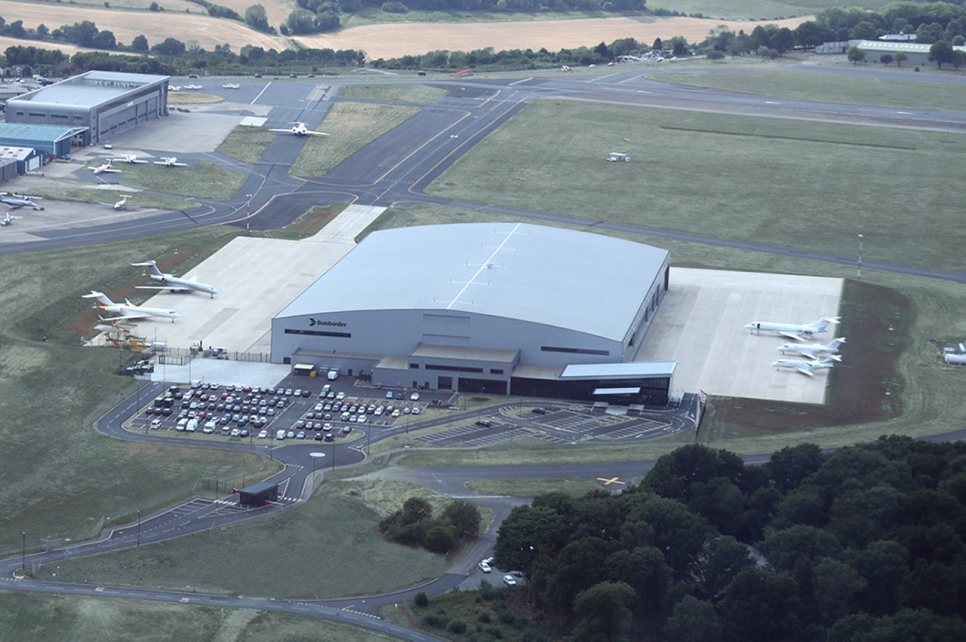 Vue aérienne du Centre de service de Londres Biggin Hill