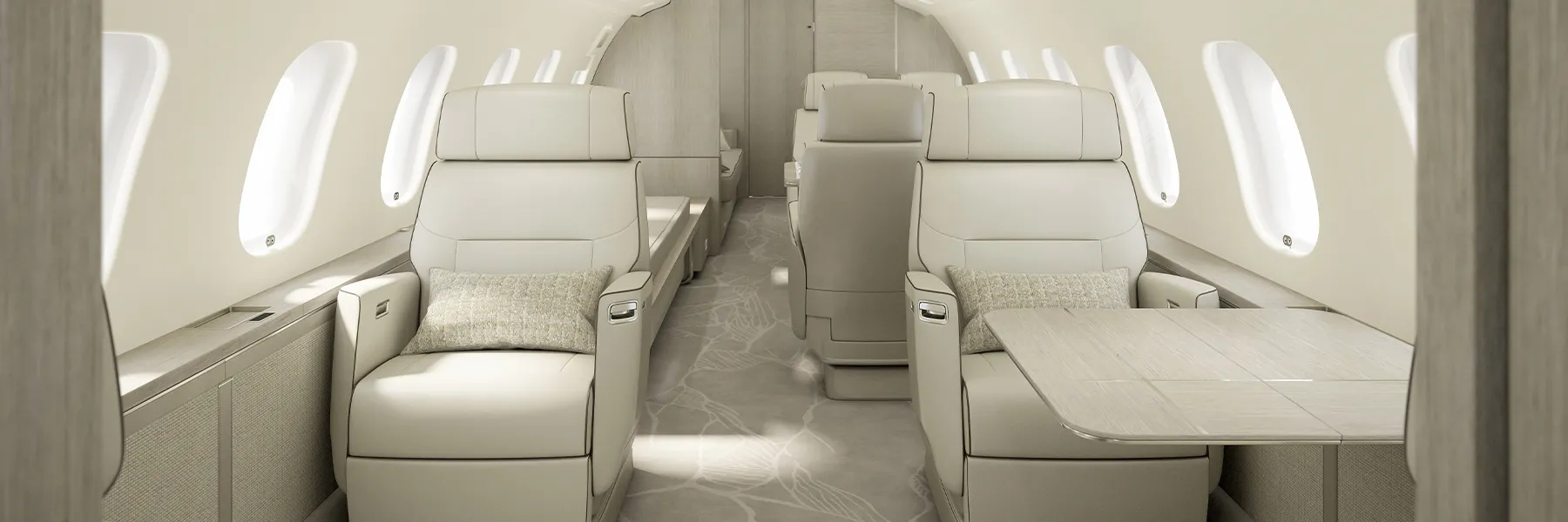 Cabine de l'avion Global 6500 de Bombardier